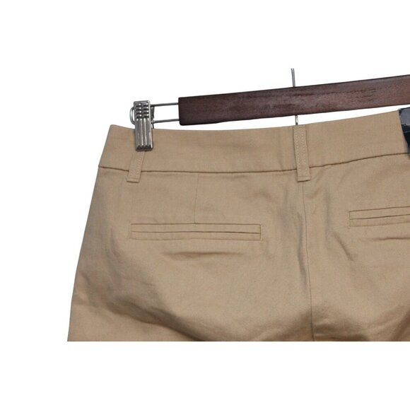 NWT J Crew Factory Chino Shorts Size 4 Tan Khaki Preppy Casual 100% Cotton - Picture 7 of 10